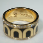 L'Arc Ceramic, Diamond & 18k Gold Band by DAVIDOR