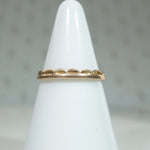 Scalloped & Milgrained 14k Gold Band