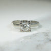 Sophisticated Retro Diamond Solitaire Engagement Ring