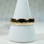 Subtly Hammered Size 12 14k Gold Band