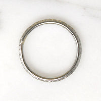Crisp Laurels 18k White Gold Band