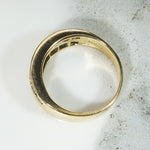 Channel Set Sapphire & Diamond 18k Gold Band