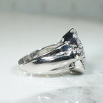 Gorgeous Stylized Buckle Diamond Retro Ring