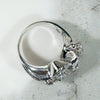 Gorgeous Stylized Buckle Diamond Retro Ring