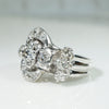 Gorgeous Stylized Buckle Diamond Retro Ring