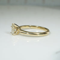 Fancy Light Yellow Pear-Cut Diamond Solitaire Ring