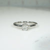 Vintage Pear-Cut Diamond in Icy Platinum Solitaire Ring