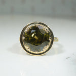 Unbelievable 15.75ct Zircon in 18k Gold & Diamond Ring