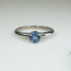 Montana Sapphire in White Gold Solitaire Ring
