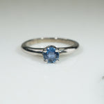 Montana Sapphire in White Gold Solitaire Ring