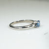 Montana Sapphire in White Gold Solitaire Ring
