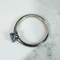 Montana Sapphire in White Gold Solitaire Ring