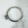 Montana Sapphire in White Gold Solitaire Ring