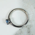 Montana Sapphire in White Gold Solitaire Ring