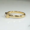 Square Cut Diamond Bezel Set in 18k Gold Ring