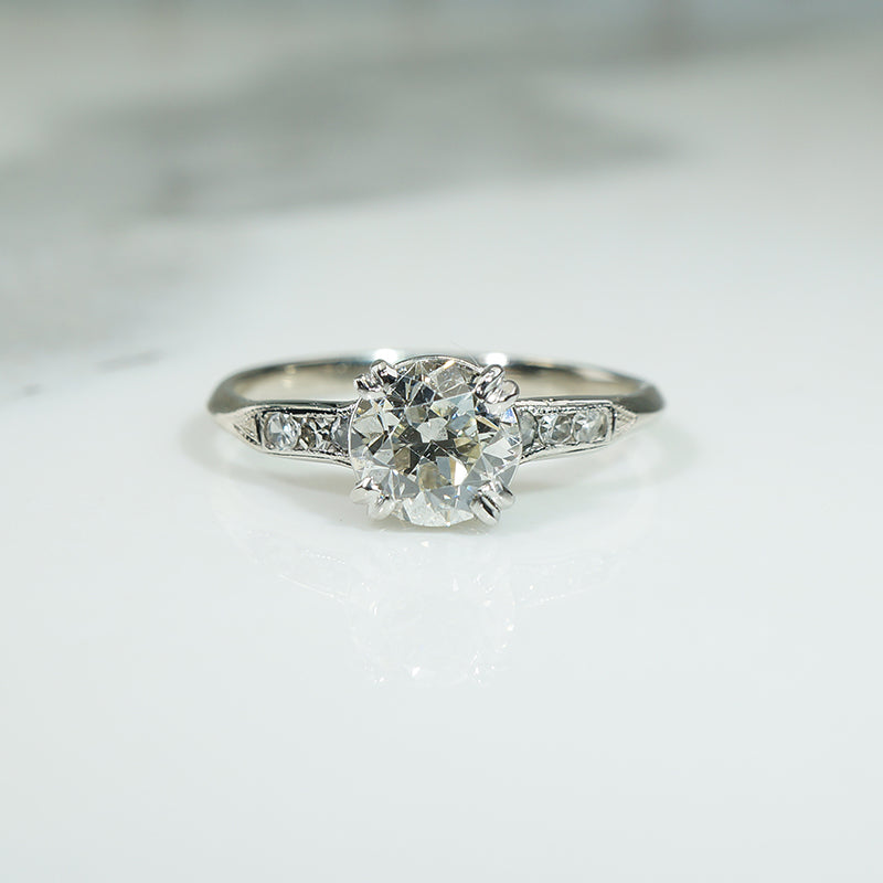 Wonderful 1.04ct Old European Cut Diamond Engagement Ring