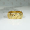 Buttery 18k Gold Band with Roman Motif