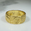 Buttery 18k Gold Band with Roman Motif