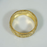 Buttery 18k Gold Band with Roman Motif