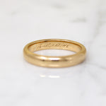 Buttery 18k Gold Band Engraved "July 17/07"