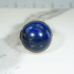 Fabulously Big Ball of Lapis Gold Ring