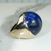 Fabulously Big Ball of Lapis Gold Ring