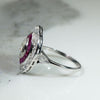 Marquise Diamond & Rubies Navette Target Ring