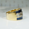 Luxe 18k Band with Dazzling Sapphires & Diamonds