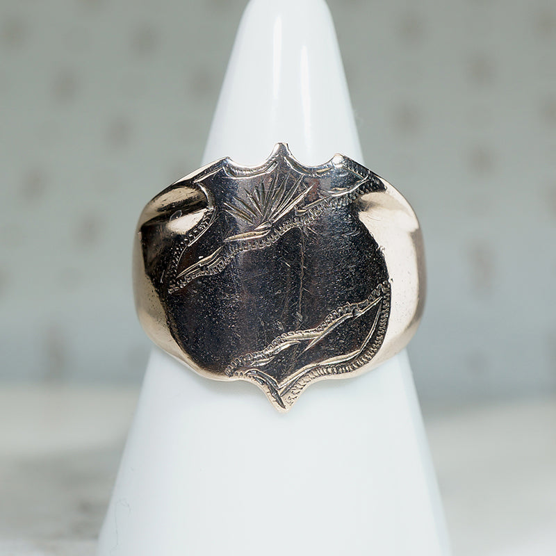 Bodacious New Old Stock 10k Gold Signet Ring
