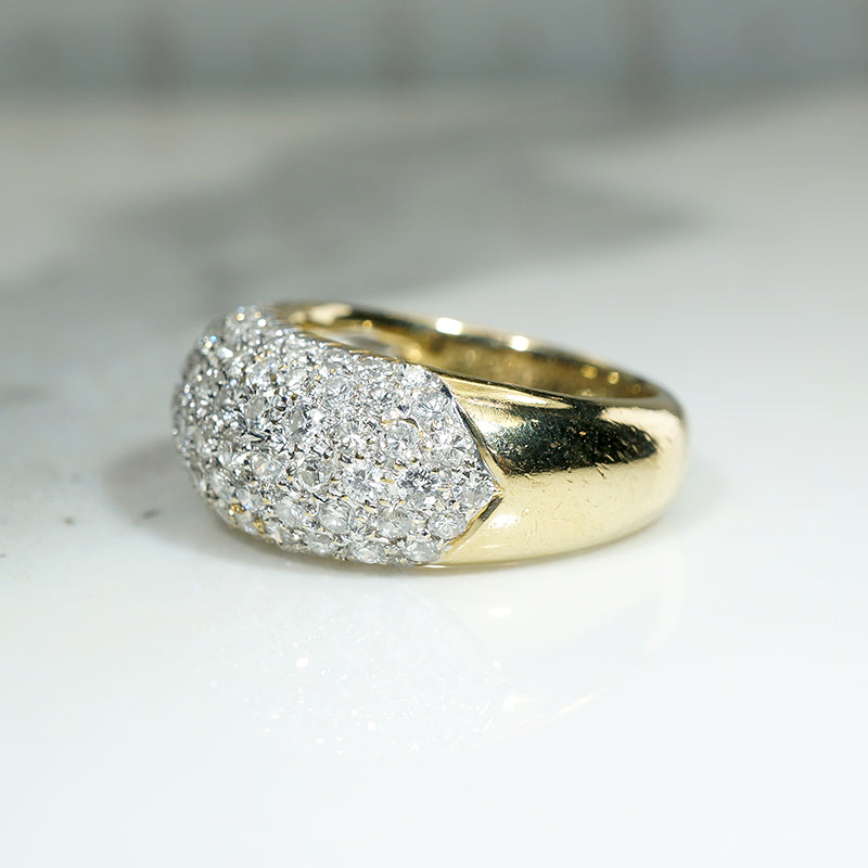 Voluptuous 18k Gold Diamond Pavé Band 