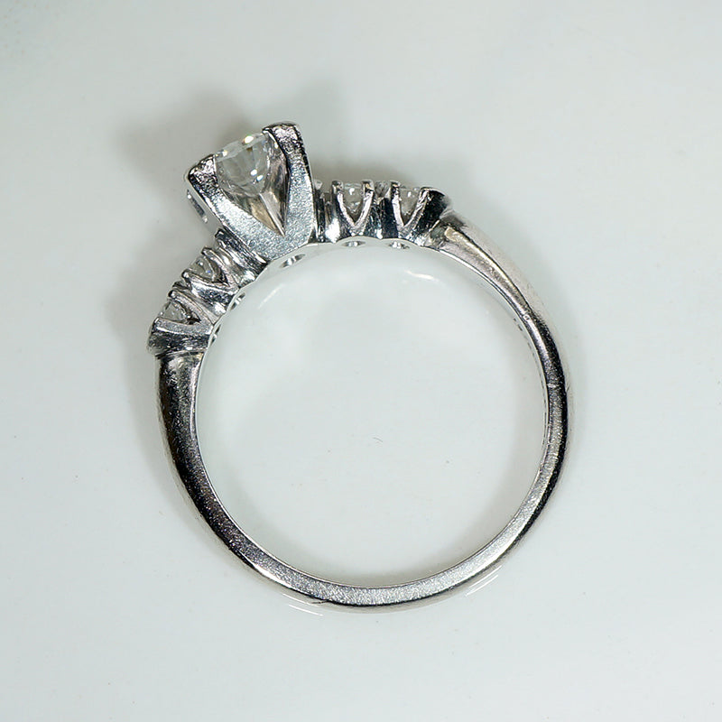 Elevated Diamond & Platinum 1940s Engagement Ring
