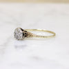 Darling Diamond Cluster in Two-Tone Art Deco Ring