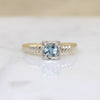 Soft Pastels Retro Aquamarine Solitaire Ring