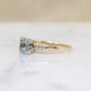 Soft Pastels Retro Aquamarine Solitaire Ring