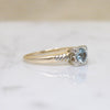 Soft Pastels Retro Aquamarine Solitaire Ring