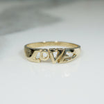 Groovy Pop Art 14k Gold "Love" Band