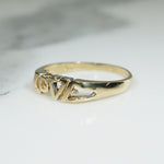 Groovy Pop Art 14k Gold "Love" Band