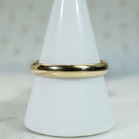 Handsome Size 10.75 Deep Half Round 18k Gold Band