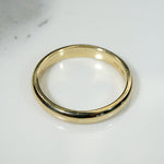 Handsome Size 10.75 Deep Half Round 18k Gold Band