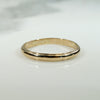 Size 12.5 Half Round Gold Band with Milgrain Edge