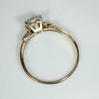 Two-Tone Gold Retro Ring with Old European Cut Diamond