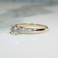 Graceful Mid Century Diamond Engagement Ring