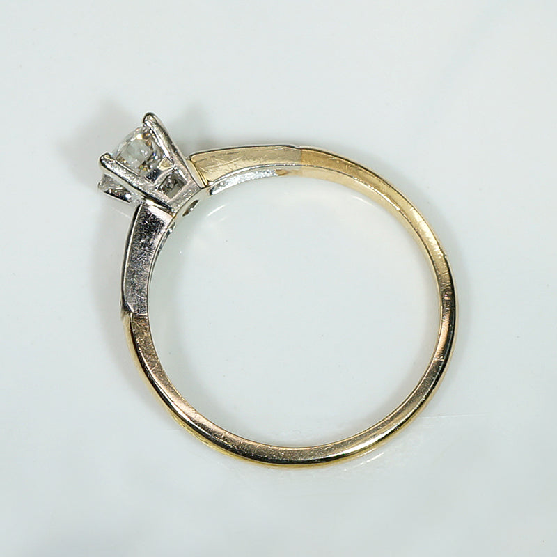 Graceful Mid Century Diamond Engagement Ring