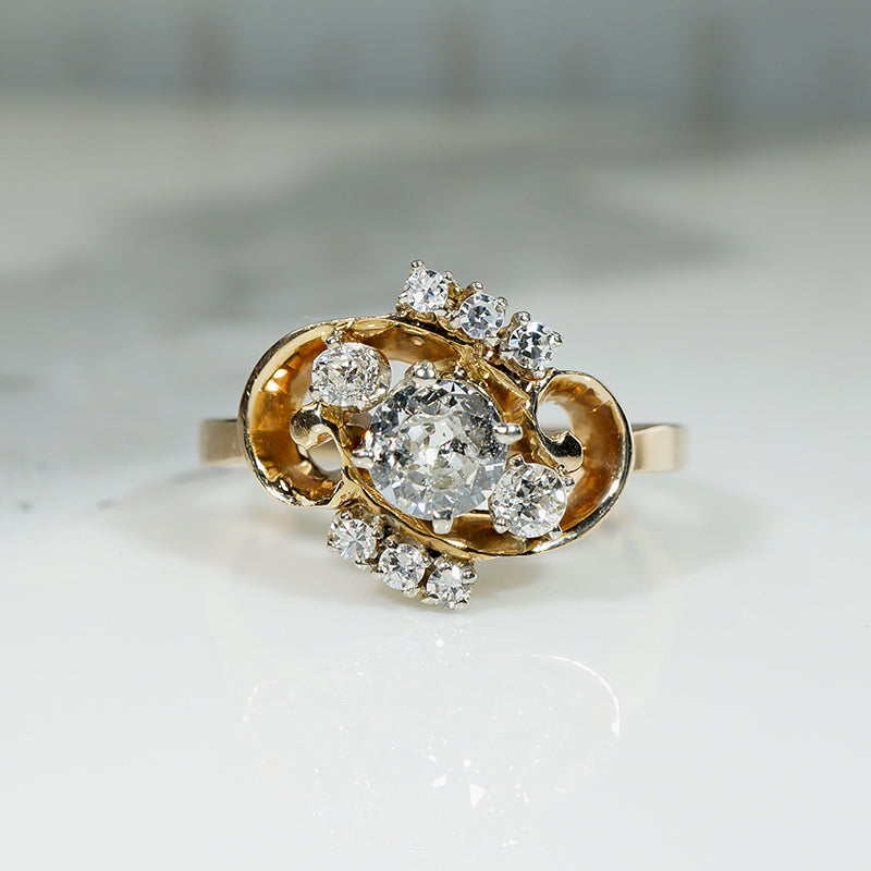 Dynamic 14k Gold & Diamond Ring