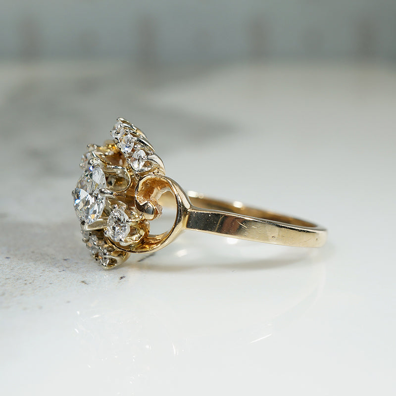 Dynamic 14k Gold & Diamond Ring