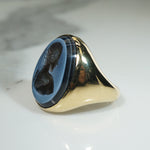 Ancient Roman Intaglio of Nike in 18k Recycled Gold