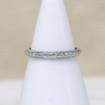 Exquisitely Engraved White Gold Art Deco Band