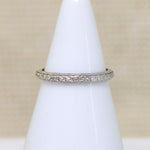 Exquisitely Engraved White Gold Art Deco Band