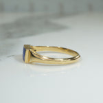 Cool 1970s Lapis and Gold Ring