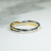 Platinum and 18k Yellow Gold Twined Band